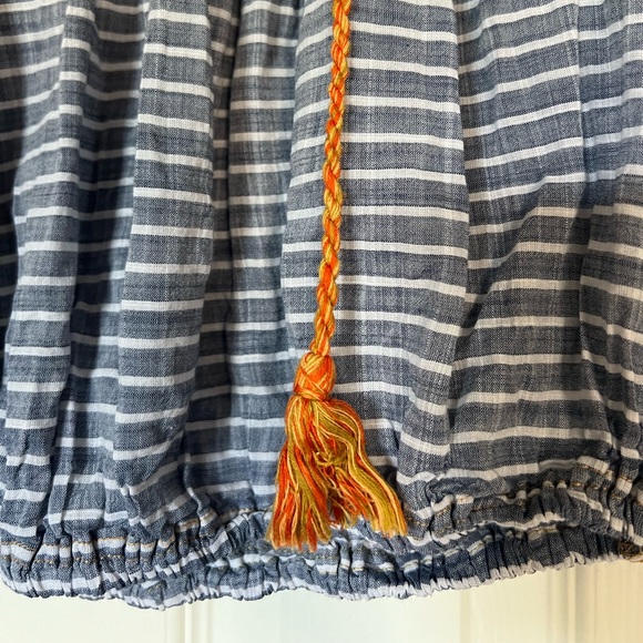 Free People Allora Blue Crop Stripe Top size XS - Picture 9 of 12